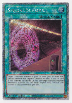 Special Schedule (Platinum Secret Rare) single card from Yu-Gi-Oh!