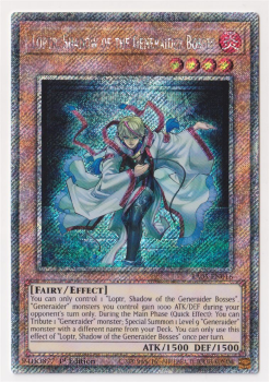 Loptr, Shadow of the Generaider Bosses (Platinum Secret Rare) single card from Yu-Gi-Oh!