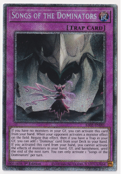 Songs of the Dominators (Starlight Rare) single card from Yu-Gi-Oh!