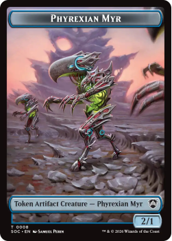 Phyrexian Myr 0008 // Elemental 0021 (FOIL) single card from Magic: the Gathering