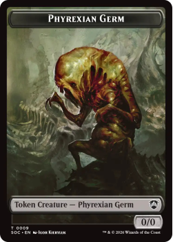 Phyrexian Germ 0009 // Thopter 0028 (FOIL) single card from Magic: the Gathering