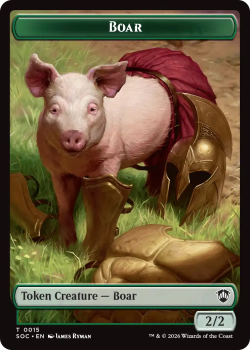 Boar 0015 // Frog Lizard 0016 (FOIL) single card from Magic: the Gathering