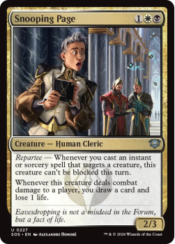 Snooping Page single card from Magic: the Gathering