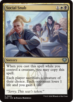 Social Snub single card from Magic: the Gathering