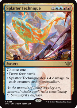 Splatter Technique single card from Magic: the Gathering