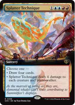 Splatter Technique (EXTENDED ART) single card from Magic: the Gathering