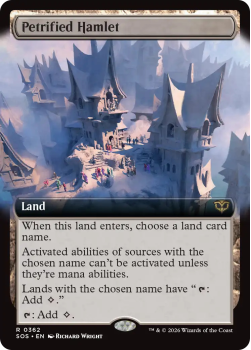Petrified Hamlet (EXTENDED ART) single card from Magic: the Gathering