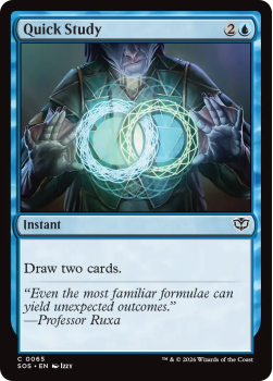 Quick Study single card from Magic: the Gathering