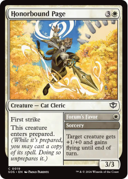 Honorbound Page single card from Magic: the Gathering