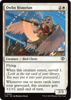 Owlin Historian single card from Magic: the Gathering