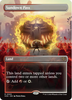 Sundown Pass (BORDERLESS) single card from Magic: the Gathering
