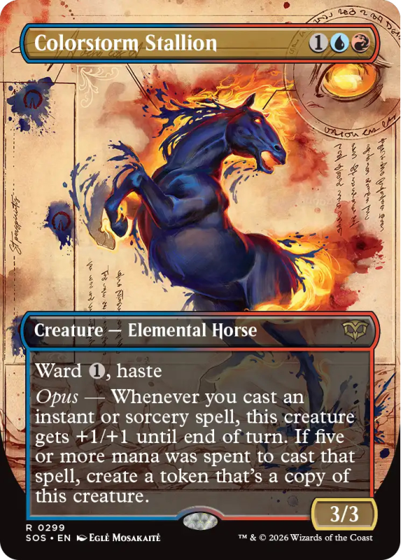 Borderless Card Colorstorm Stallion (BORDERLESS) (FOIL) : 0299 SECRETS OF STRIXHAVEN ...