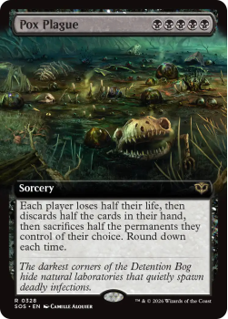 Pox Plague (EXTENDED ART) single card from Magic: the Gathering