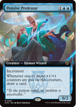 Pensive Professor (EXTENDED ART) single card from Magic: the Gathering