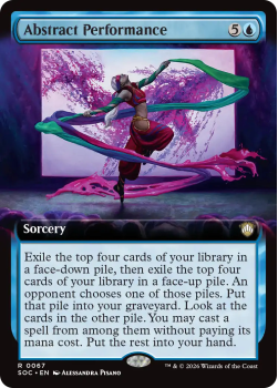 Abstract Performance single card from Magic: the Gathering