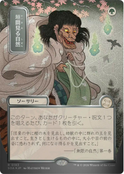 Glimpse of Nature (JAPANESE SILVER SCROLL) single card from Magic: the Gathering