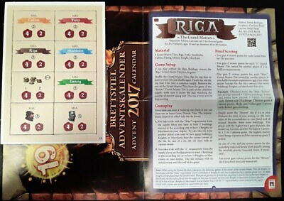 Brettspiel Advent Calendar 2017 - Riga Promo (Day 19)