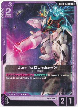 Jamil's Gundam X single card from Gundam Card Game