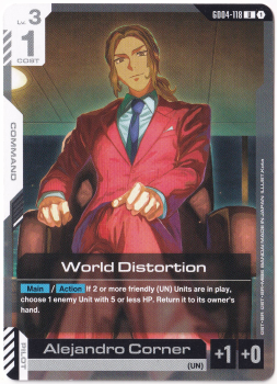 World Distortion single card from Gundam Card Game