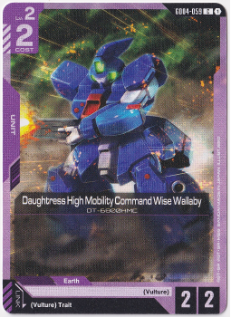 Daughtress High Mobility Command Wise Wallaby single card from Gundam Card Game