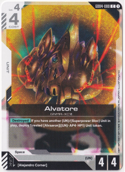 Alvatore single card from Gundam Card Game