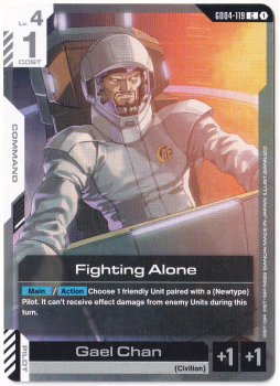Fighting Alone single card from Gundam Card Game