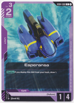 Esperansa single card from Gundam Card Game