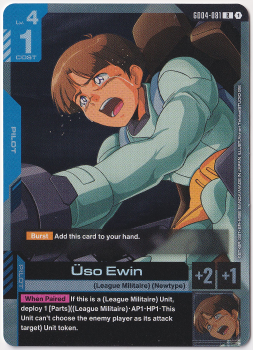 Uso Ewin single card from Gundam Card Game