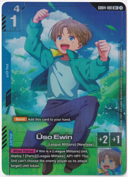 Uso Ewin (R+) single card from Gundam Card Game