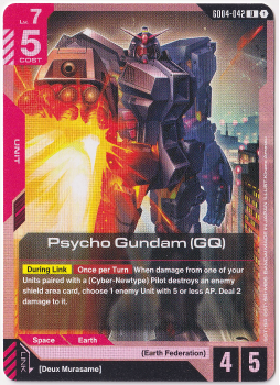 Psycho Gundam (GQ) single card from Gundam Card Game