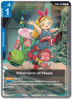 Moment of Rest single card from Gundam Card Game