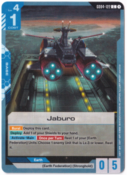 Jaburo single card from Gundam Card Game