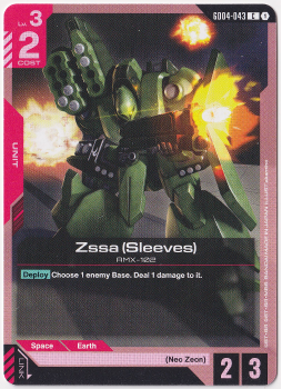 Zssa (Sleeves) single card from Gundam Card Game