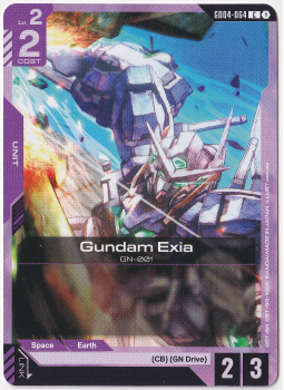 Gundam Exia single card from Gundam Card Game