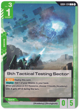 9th Tactical Testing Sector single card from Gundam Card Game