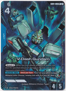 V-Dash Gundam (R+) single card from Gundam Card Game