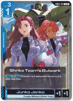 Shrike Team's Bulwark single card from Gundam Card Game