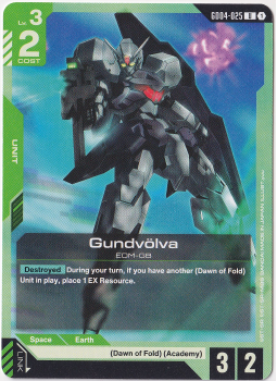Gundvolva single card from Gundam Card Game