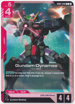 Gundam Dynames single card from Gundam Card Game