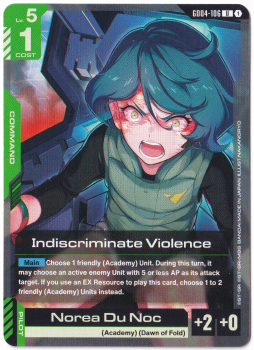 Indiscriminate Violence single card from Gundam Card Game