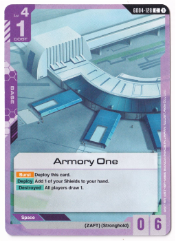 Armory One single card from Gundam Card Game