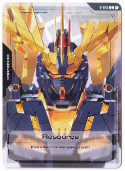 Resource single card from Gundam Card Game