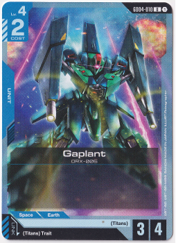 Gaplant single card from Gundam Card Game