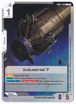 Industrial 7 single card from Gundam Card Game
