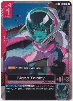 Nena Trinity single card from Gundam Card Game