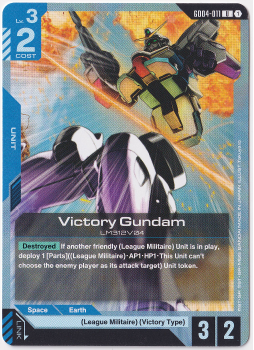 Victory Gundam single card from Gundam Card Game