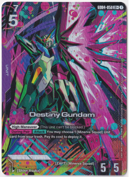 Destiny Gundam (LR+) single card from Gundam Card Game