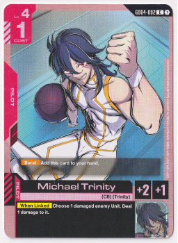 Michael Trinity single card from Gundam Card Game
