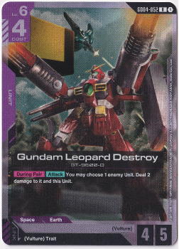Gundam Leopard Destroy single card from Gundam Card Game
