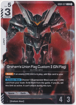 Graham's Union Flag Custom Ⅱ (GN Flag) single card from Gundam Card Game